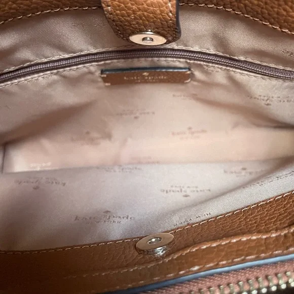Kate Spade Leila Medium Brown pebble Leather Tote Bag - Picture 6 of 6